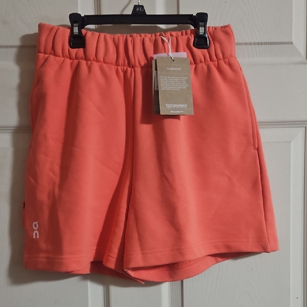 On Running Coral-Orange Women's Athletic Shorts